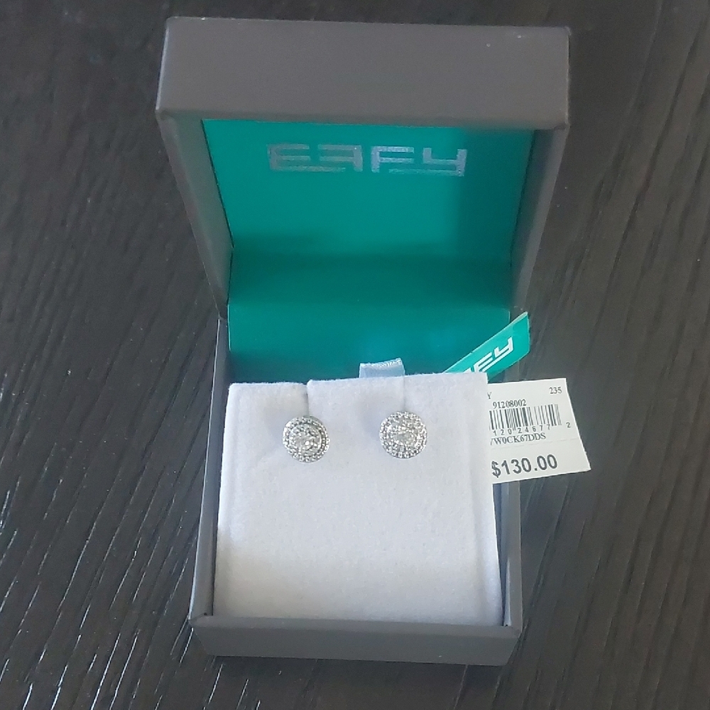 Effy Sparkling Silver Earrings